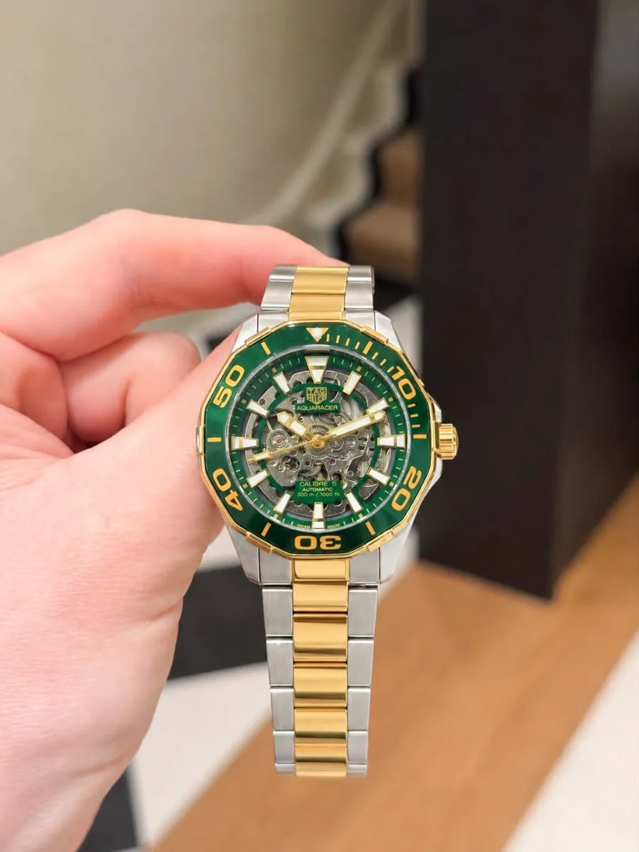 TAG Heuer Aquaracer Skeleton Automatic – Two-Tone Luxury Timepiece view 2